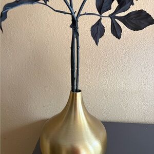 Gold Decorative Vase Home Accent - Modern Metallic Finish